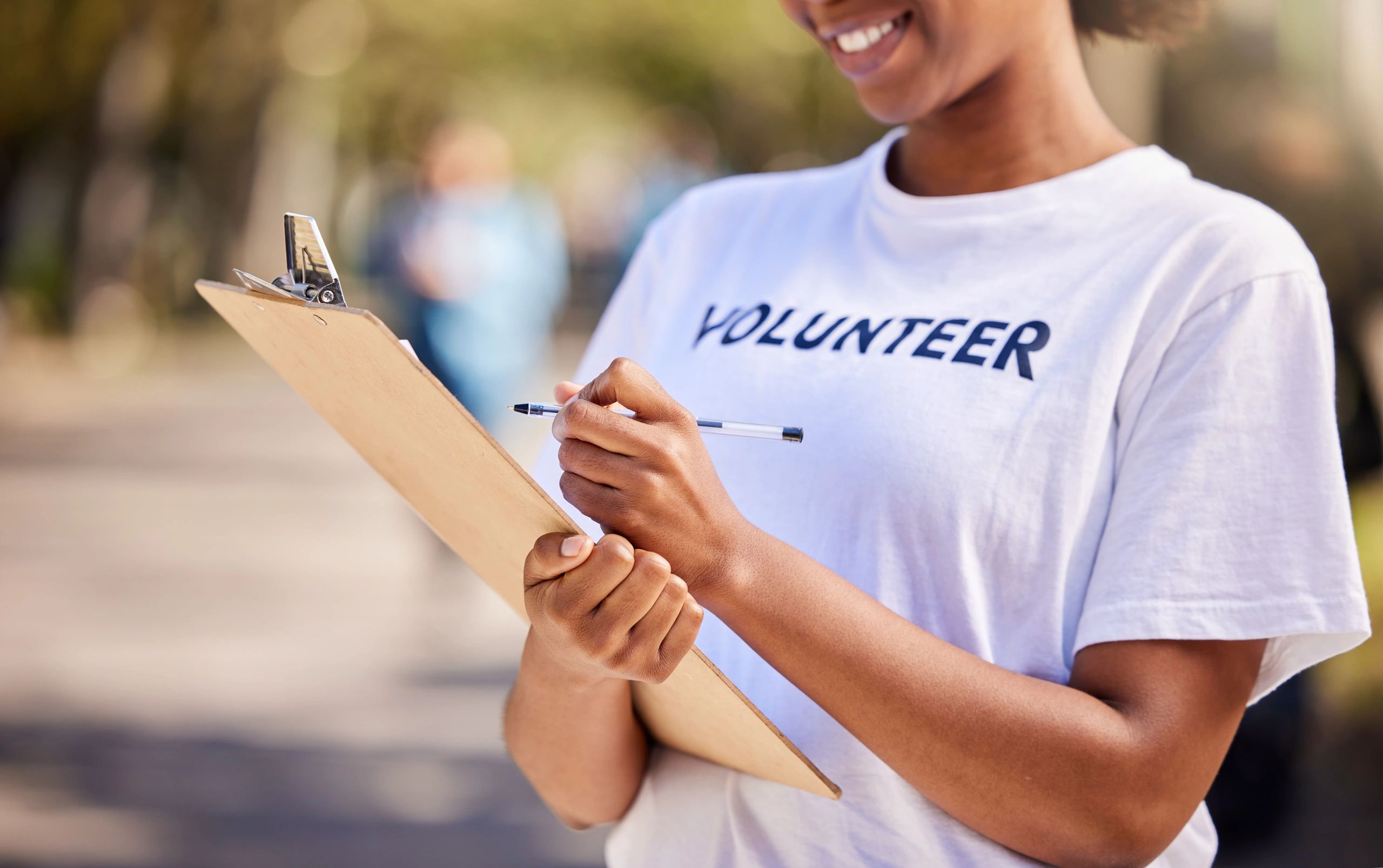 Community members and volunteers at a charity event